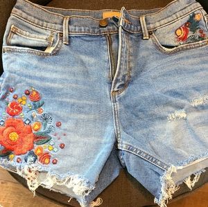 Driftwood embroidered shorts